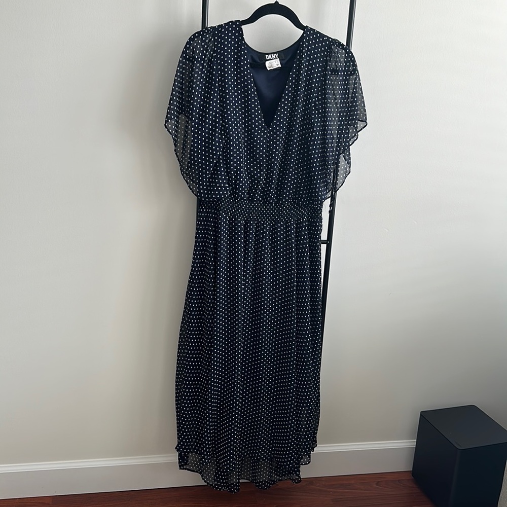 Navy/ White Polka Dot Dress